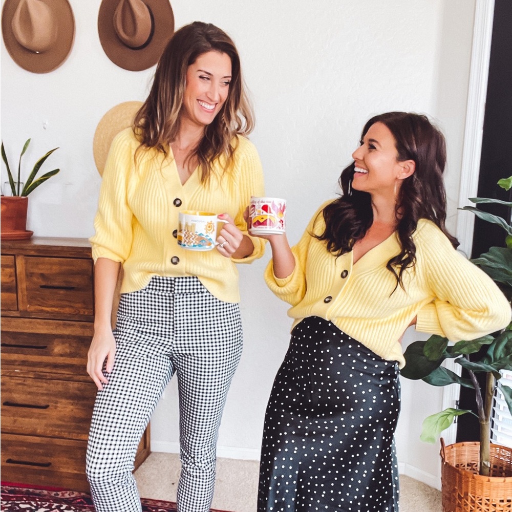Old Navy yellow cardigan
